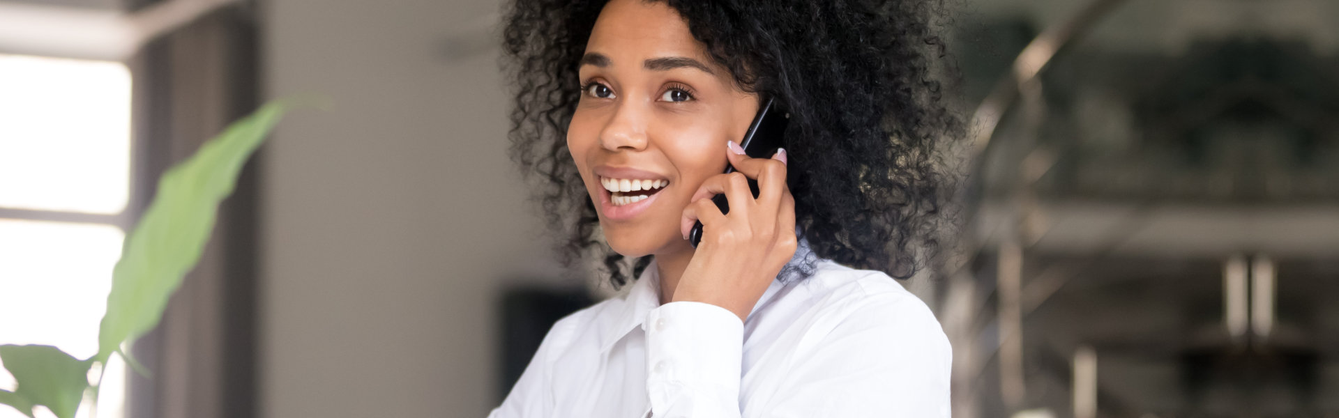 woman having a phone call